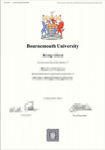 伯恩茅斯大学毕业证图片Bournemouth University Diploma