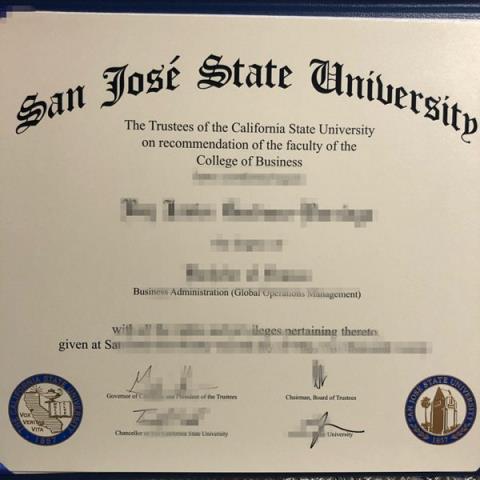 圣何塞州立大学毕业证图片San Jose State University Diploma