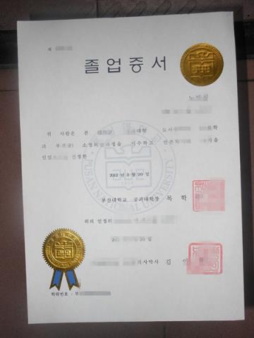 釜山大学毕业证 Pusan National University diploma