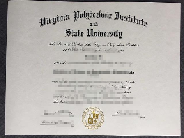 弗吉尼亚理工大学毕业证认证成绩单Diploma