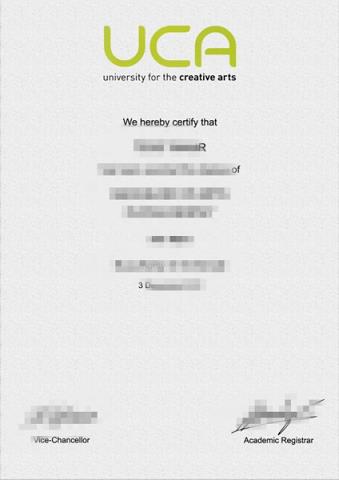 创意艺术大学毕业证 University for the Creative Arts diploma
