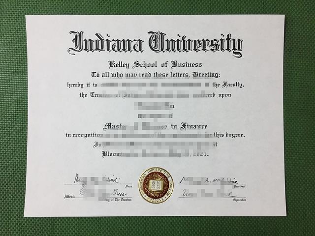 印第安纳大学布鲁明顿校区毕业证认证成绩单Diploma