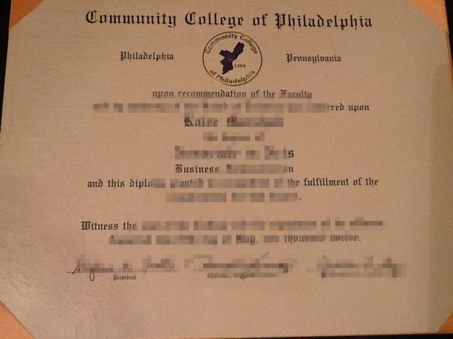 费城大学毕业书样本认Z成绩单Diploma