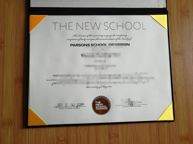 帕森斯设计学院毕业证认证成绩单Diploma