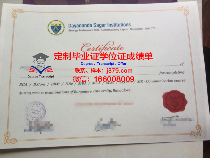 班加罗尔大学学位证成绩单：一份全球认可的学术证明